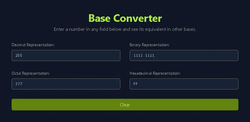 base converter | tryhackme